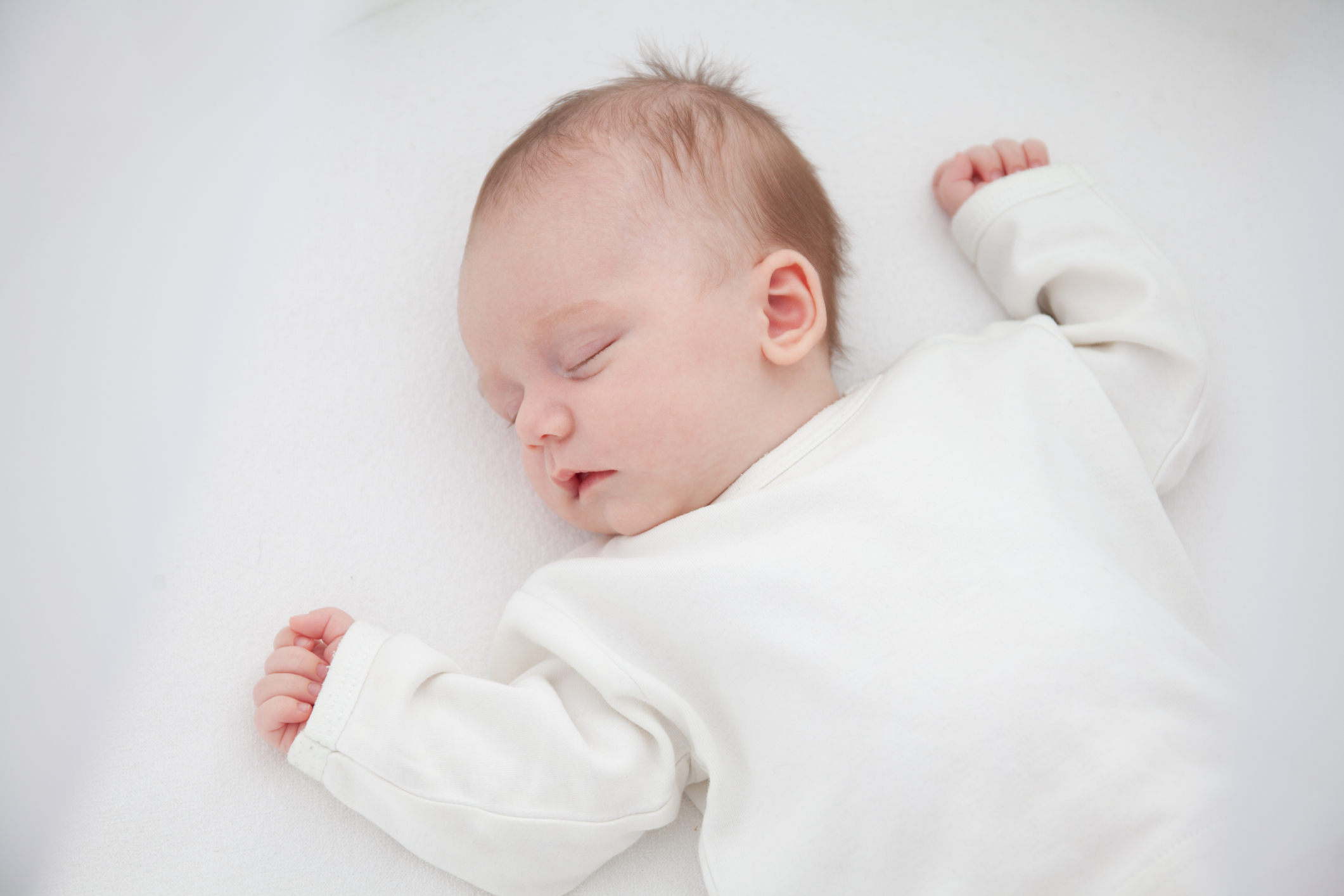 Baby sleeping on back