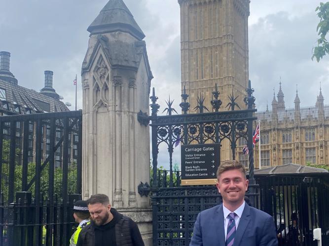 Ben Scher at the House of Commons
