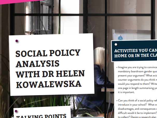 social policy analysis activity sheet