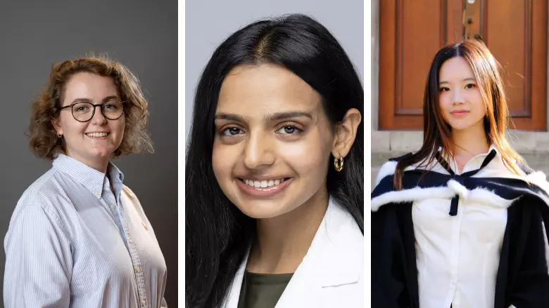 george and teresa smith award winners: Leah Ennis, Nandini Kapoor, and Vivian Gu