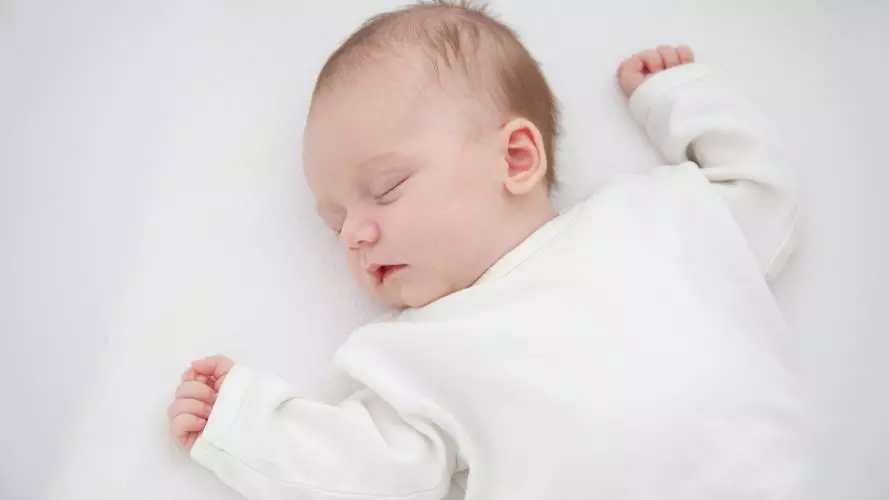 Baby sleeping on back