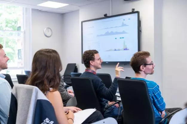 DSPI students in a lecture room at Barnett House